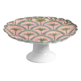 Porta Torta Com Pé Decorado